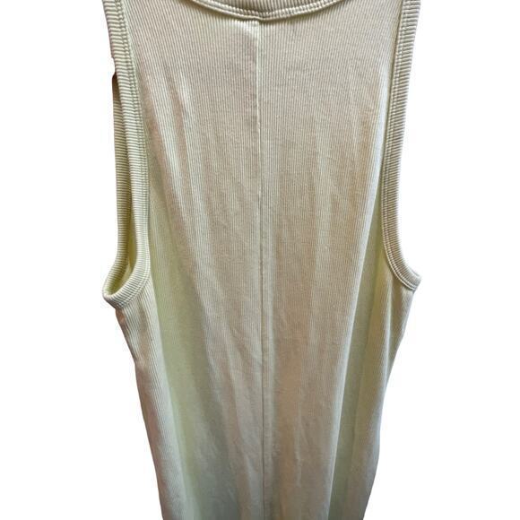 Old Navy Chartreuse Color Fitted Rib-Knit Tank Mini Dress Size Large - Picture 7 of 7